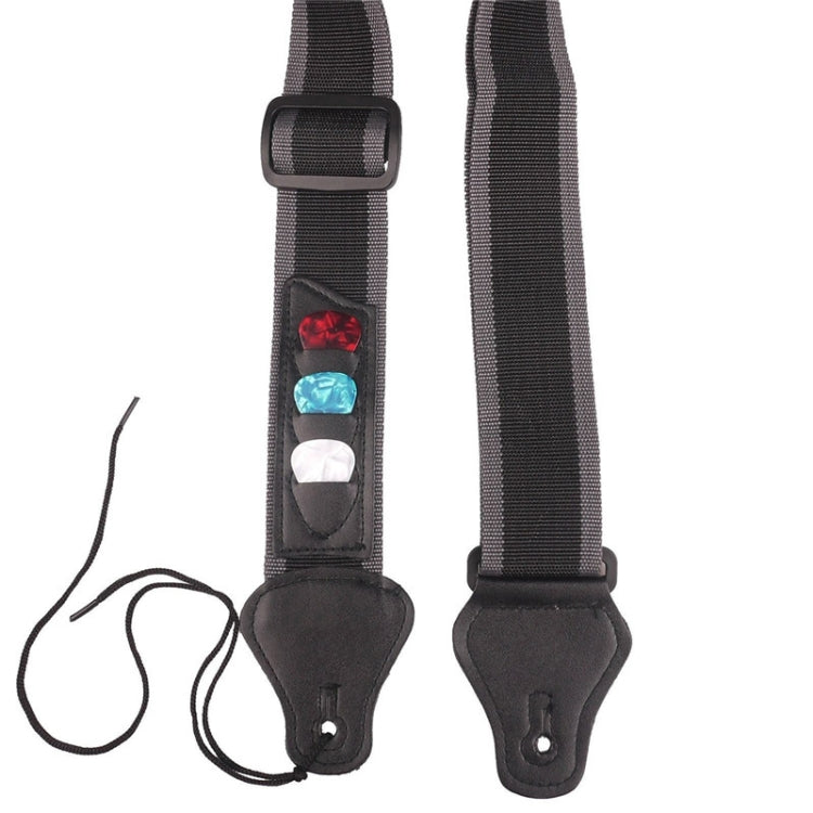 Tracolla per chitarra acustica ed elettrica con 3 plettri