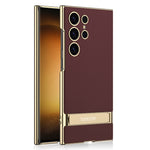 Custodia per telefono GKK Triumph in pelle liscia ultrasottile con supporto, For Samsung Galaxy S24 Ultra 5G