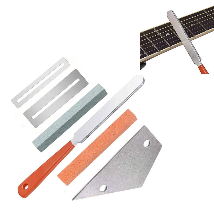 Set strumenti per lucidare e livellare tasti chitarra