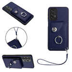 Custodia per telefono in PU con porta carte per organo e cordino, For Samsung Galaxy A52 4G/5G, For Samsung Galaxy A12