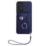 Custodia per telefono in PU con porta carte per organo e cordino, For Samsung Galaxy A52 4G/5G, For Samsung Galaxy A12