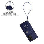 Custodia per telefono in PU con porta carte per organo e cordino, For Samsung Galaxy A52 4G/5G, For Samsung Galaxy A12