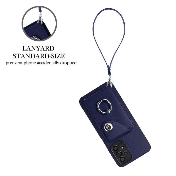Custodia per telefono in PU con porta carte per organo e cordino, For Samsung Galaxy A52 4G/5G, For Samsung Galaxy A12