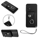 Custodia per telefono in PU con porta carte per organo e cordino, For Samsung Galaxy A52 4G/5G, For Samsung Galaxy A12