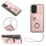 Custodia per telefono in PU con porta carte per organo e cordino, For Samsung Galaxy A52 4G/5G, For Samsung Galaxy A12