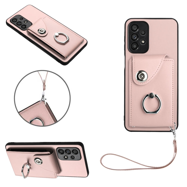 Custodia per telefono in PU con porta carte per organo e cordino, For Samsung Galaxy A52 4G/5G, For Samsung Galaxy A12