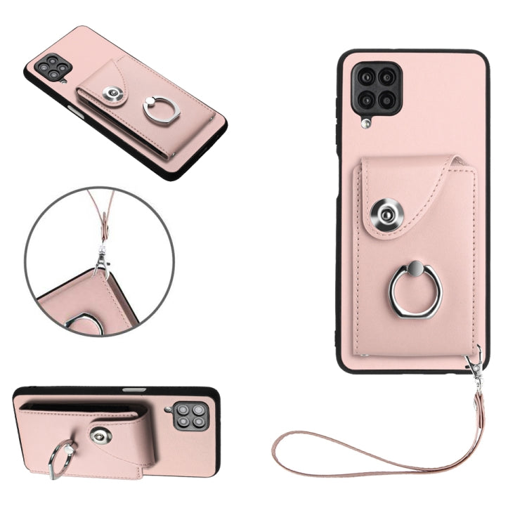 Custodia per telefono in PU con porta carte per organo e cordino, For Samsung Galaxy A52 4G/5G, For Samsung Galaxy A12