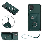 Custodia per telefono in PU con porta carte per organo e cordino, For Samsung Galaxy A52 4G/5G, For Samsung Galaxy A12