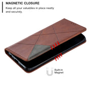 Custodia in pelle magnetica a rotazione orizzontale con struttura a rombo con supporto e slot per schede, For Oppo A5 (2020) / A9 (2020), For Oppo A72 / A52 / A92, For Oppo A31 (2020) / A81, For Samsung Galaxy A21s