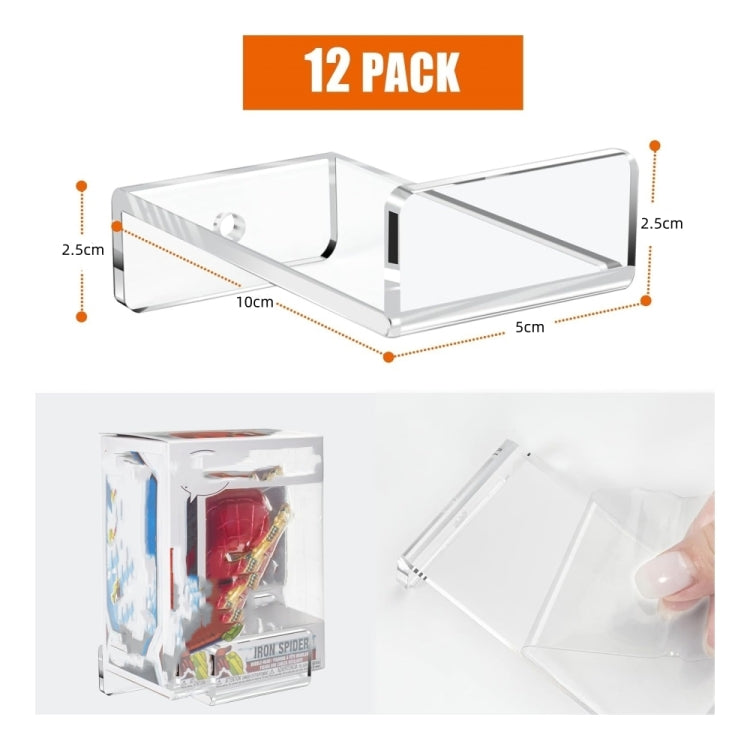 YX075 Staffa per display a parete con ornamenti anime in acrilico per rack di stoccaggio da 6 pezzi / set, YX075