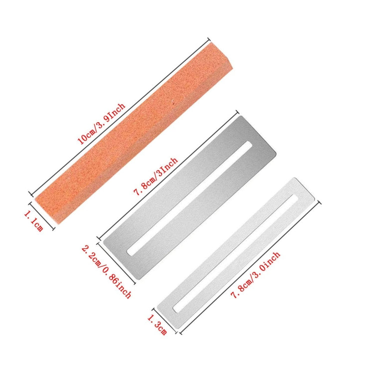 Righello per misurazione del manico della chitarra File per affilare la chitarra Tampone per lucidare i tasti del righello della tacca del collo della chitarra, Guitar Neck Measuring Ruler