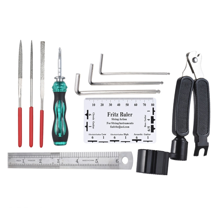Set strumenti per pulizia e manutenzione chitarra 20x10x6 cm