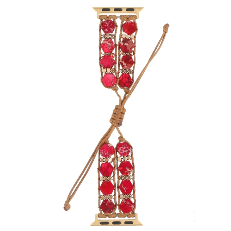 Cinturino per orologio a catena con coulisse e pietre esagonali, For Apple Watch Series 4 44mm, For Apple Watch Series 4 40mm, For Apple Watch Series 3 38mm, For Apple Watch Series 3 42mm, For Apple Watch Series 2 42mm, For Apple Watch Series 2 38mm