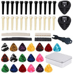 Set piroli per chitarra 50 in 1 in ABS argento