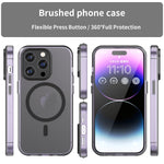 Custodia per telefono MagSafe in TPU satinato traslucido + PC a copertura totale, For iPhone 14, For iPhone 14 Pro