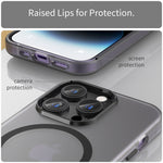Custodia per telefono MagSafe in TPU satinato traslucido + PC a copertura totale, For iPhone 14, For iPhone 14 Pro