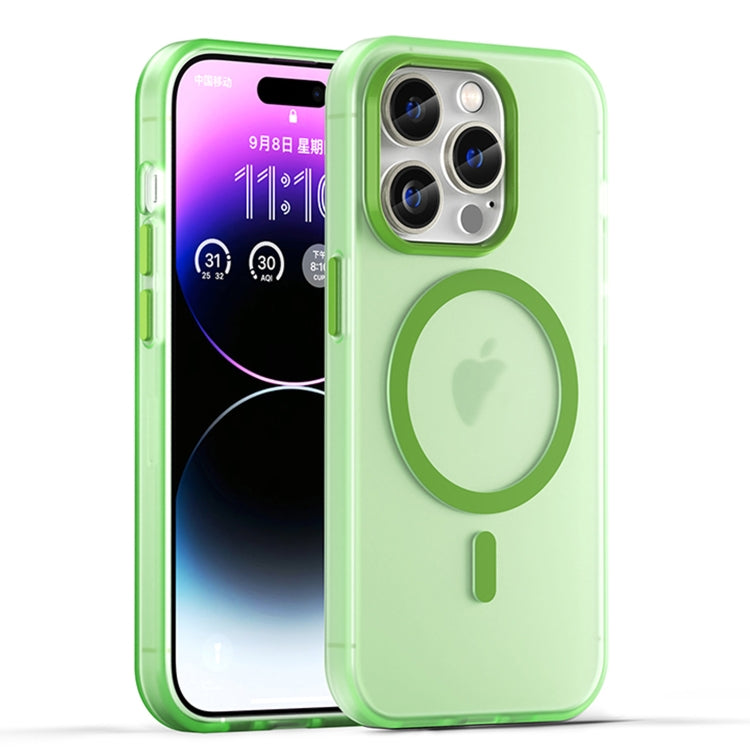 Custodia per telefono MagSafe in TPU satinato traslucido + PC a copertura totale, For iPhone 14, For iPhone 14 Pro