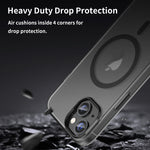 Custodia per telefono MagSafe in TPU satinato traslucido + PC a copertura totale, For iPhone 15, For iPhone 14 Plus