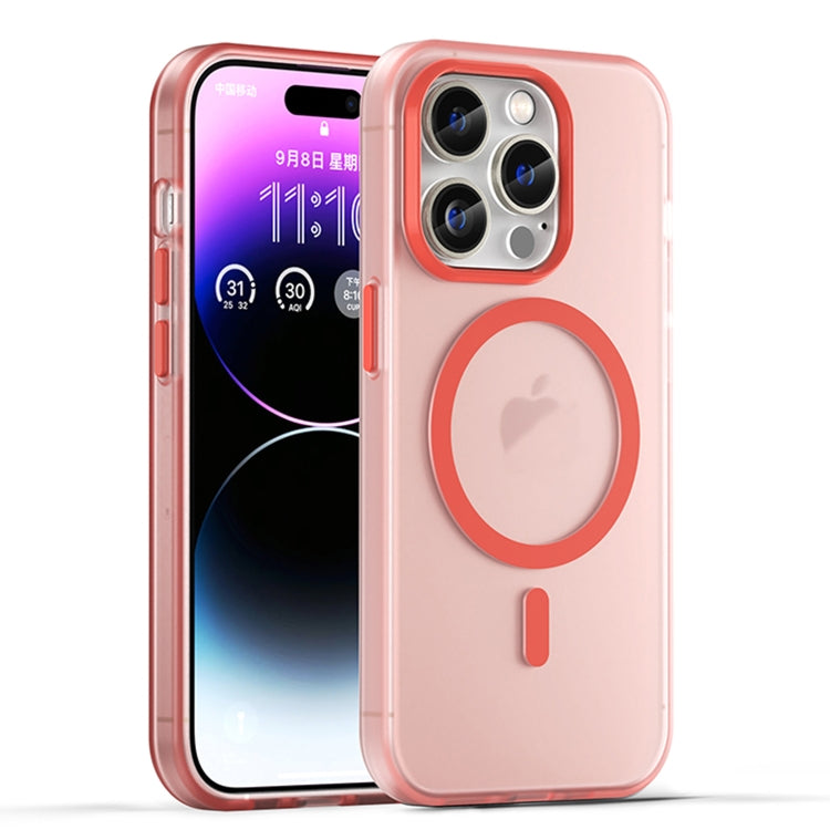 Custodia per telefono MagSafe in TPU satinato traslucido + PC a copertura totale, For iPhone 15 Pro, For iPhone 15 Plus