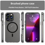 Custodia per telefono MagSafe in TPU satinato traslucido + PC a copertura totale, For iPhone 13 Pro Max, For iPhone 13 Pro