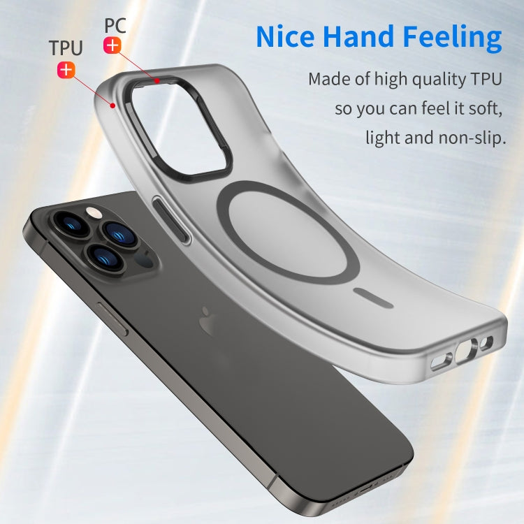 Custodia per telefono MagSafe in TPU satinato traslucido + PC a copertura totale, For iPhone 13 Pro Max, For iPhone 13 Pro
