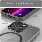 Custodia per telefono MagSafe in TPU satinato traslucido + PC a copertura totale, For iPhone 13 Pro Max, For iPhone 13 Pro