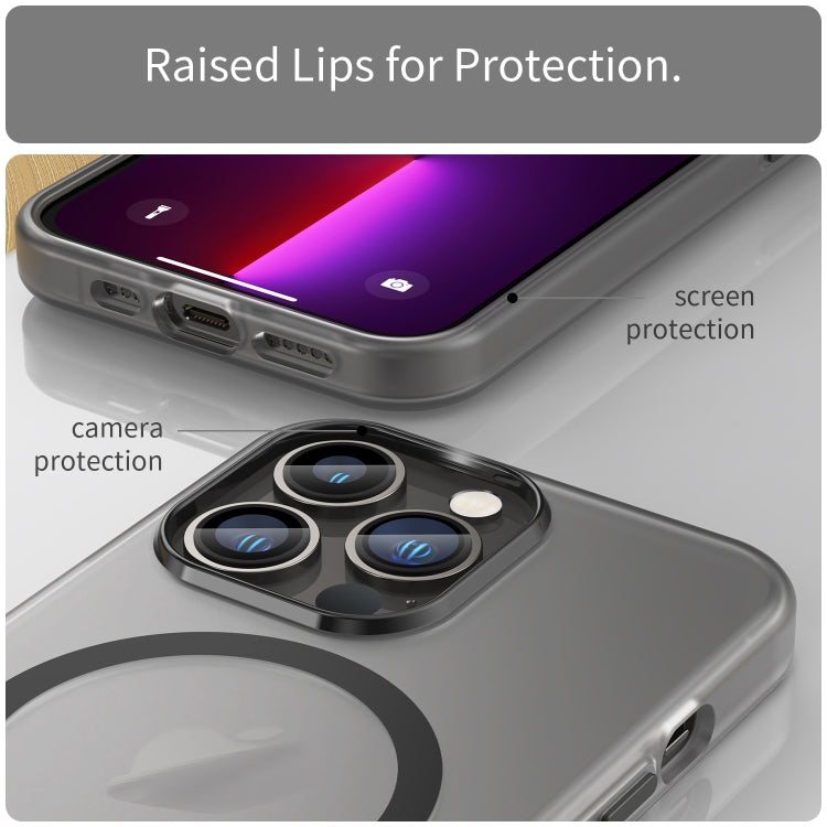 Custodia per telefono MagSafe in TPU satinato traslucido + PC a copertura totale, For iPhone 13 Pro Max, For iPhone 13 Pro