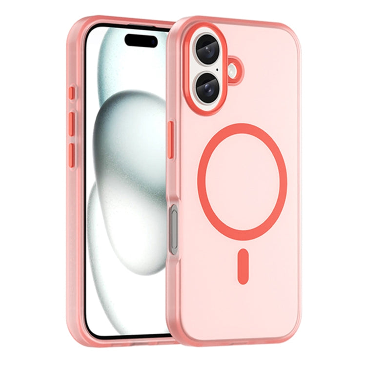 Custodia per telefono MagSafe in TPU satinato traslucido + PC a copertura totale, For iPhone 16, For iPhone 15 Pro Max