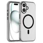 Custodia per telefono MagSafe in TPU satinato traslucido + PC a copertura totale, For iPhone 16 Pro, For iPhone 16 Plus