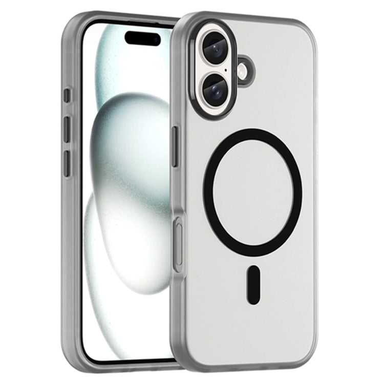 Custodia per telefono MagSafe in TPU satinato traslucido + PC a copertura totale, For iPhone 16 Pro, For iPhone 16 Plus