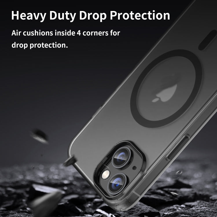 Custodia per telefono MagSafe in TPU satinato traslucido + PC a copertura totale, For iPhone 16 Pro, For iPhone 16 Plus
