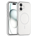 Custodia per telefono MagSafe in TPU satinato traslucido + PC a copertura totale, For iPhone 16 Pro, For iPhone 16 Plus