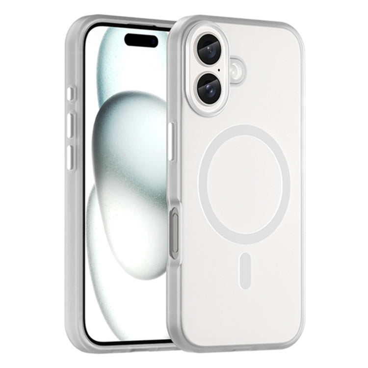 Custodia per telefono MagSafe in TPU satinato traslucido + PC a copertura totale, For iPhone 16 Pro, For iPhone 16 Plus