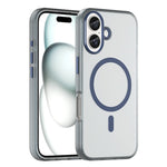 Custodia per telefono MagSafe in TPU satinato traslucido + PC a copertura totale, For iPhone 16 Pro, For iPhone 16 Plus
