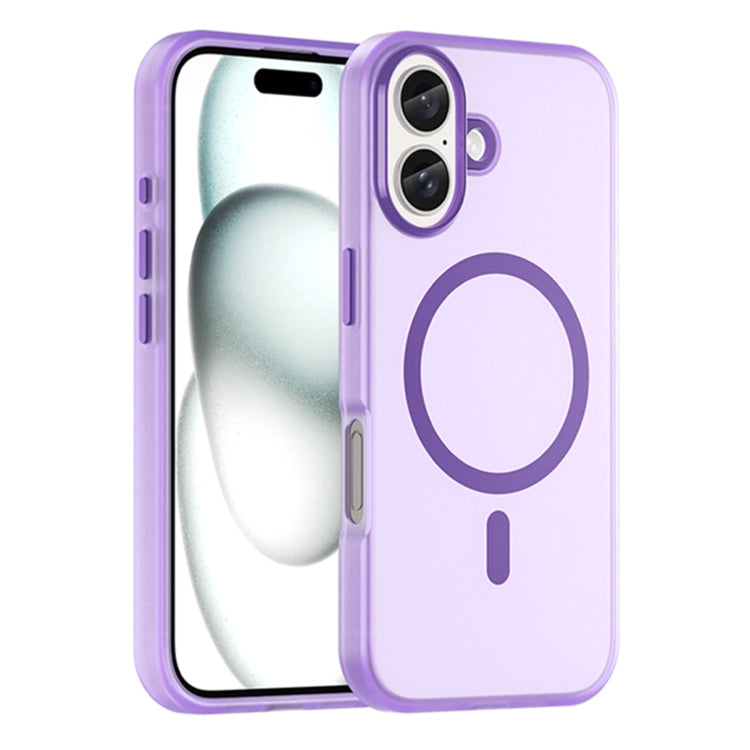 Custodia per telefono MagSafe in TPU satinato traslucido + PC a copertura totale, For iPhone 16 Pro, For iPhone 16 Plus