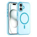 Custodia per telefono MagSafe in TPU satinato traslucido + PC a copertura totale, For iPhone 16 Pro, For iPhone 16 Plus
