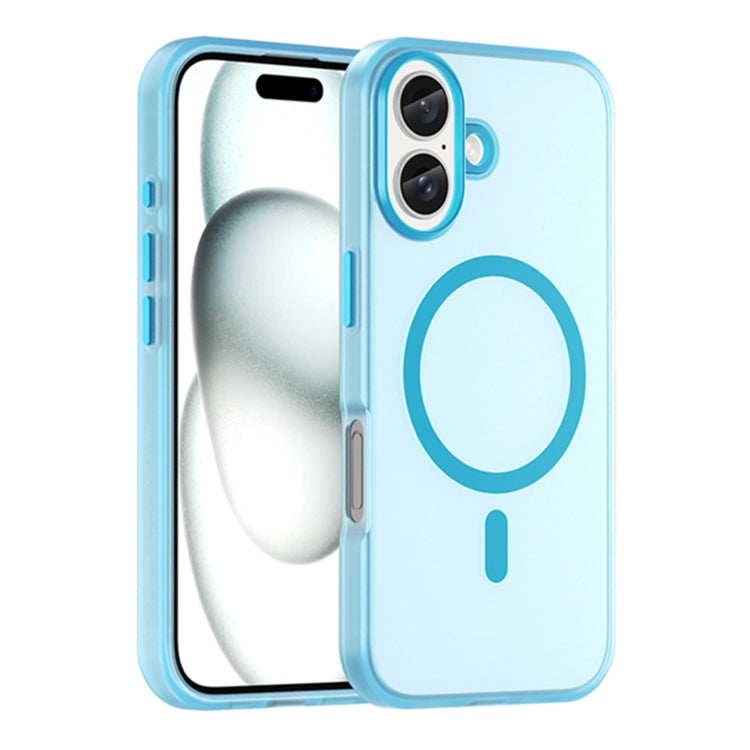 Custodia per telefono MagSafe in TPU satinato traslucido + PC a copertura totale, For iPhone 16 Pro, For iPhone 16 Plus