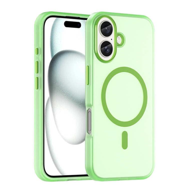 Custodia per telefono MagSafe in TPU satinato traslucido + PC a copertura totale, For iPhone 16 Pro, For iPhone 16 Plus