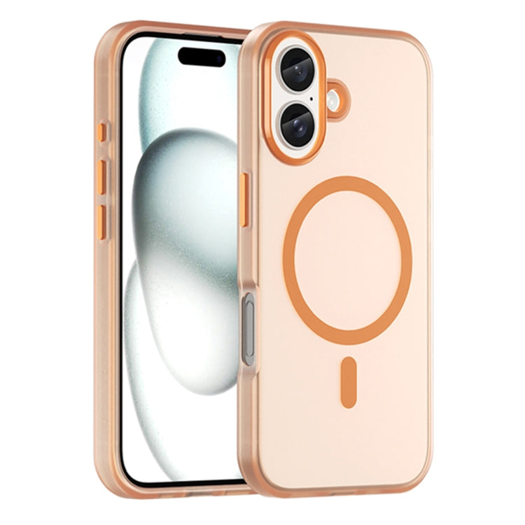Custodia per telefono MagSafe in TPU satinato traslucido + PC a copertura totale, For iPhone 16 Pro, For iPhone 16 Plus