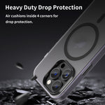 Custodia per telefono MagSafe in TPU satinato traslucido + PC a copertura totale, For iPhone Air, For iPhone 16 Pro Max