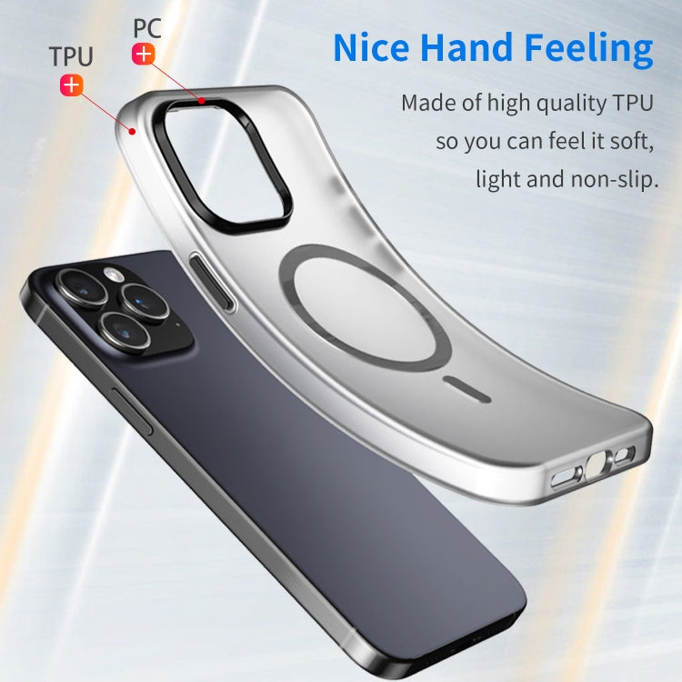 Custodia per telefono MagSafe in TPU satinato traslucido + PC a copertura totale, For iPhone 16, For iPhone 15 Pro Max