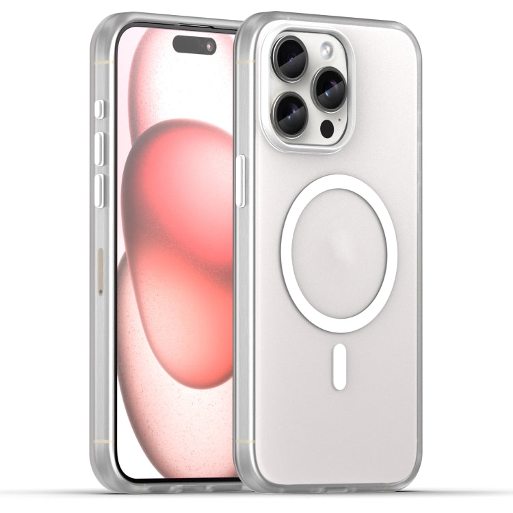 Custodia per telefono MagSafe in TPU satinato traslucido + PC a copertura totale, For iPhone 16, For iPhone 15 Pro Max