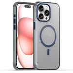Custodia per telefono MagSafe in TPU satinato traslucido + PC a copertura totale, For iPhone 16, For iPhone 15 Pro Max