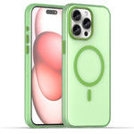 Custodia per telefono MagSafe in TPU satinato traslucido + PC a copertura totale, For iPhone 16, For iPhone 15 Pro Max