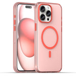 Custodia per telefono MagSafe in TPU satinato traslucido + PC a copertura totale, For iPhone 16, For iPhone 15 Pro Max