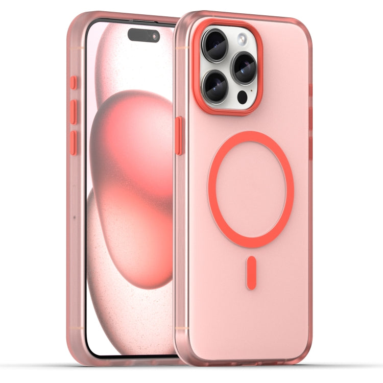 Custodia per telefono MagSafe in TPU satinato traslucido + PC a copertura totale, For iPhone 16, For iPhone 15 Pro Max