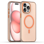 Custodia per telefono MagSafe in TPU satinato traslucido + PC a copertura totale, For iPhone 16, For iPhone 15 Pro Max