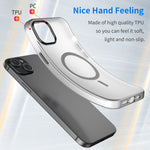 Custodia per telefono MagSafe in TPU satinato traslucido + PC a copertura totale, For iPhone 15 Pro, For iPhone 15 Plus