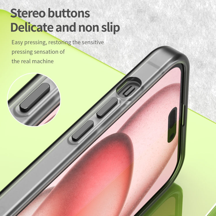 Custodia per telefono MagSafe in TPU satinato traslucido + PC a copertura totale, For iPhone 15 Pro, For iPhone 15 Plus