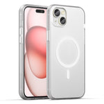 Custodia per telefono MagSafe in TPU satinato traslucido + PC a copertura totale, For iPhone 15 Pro, For iPhone 15 Plus